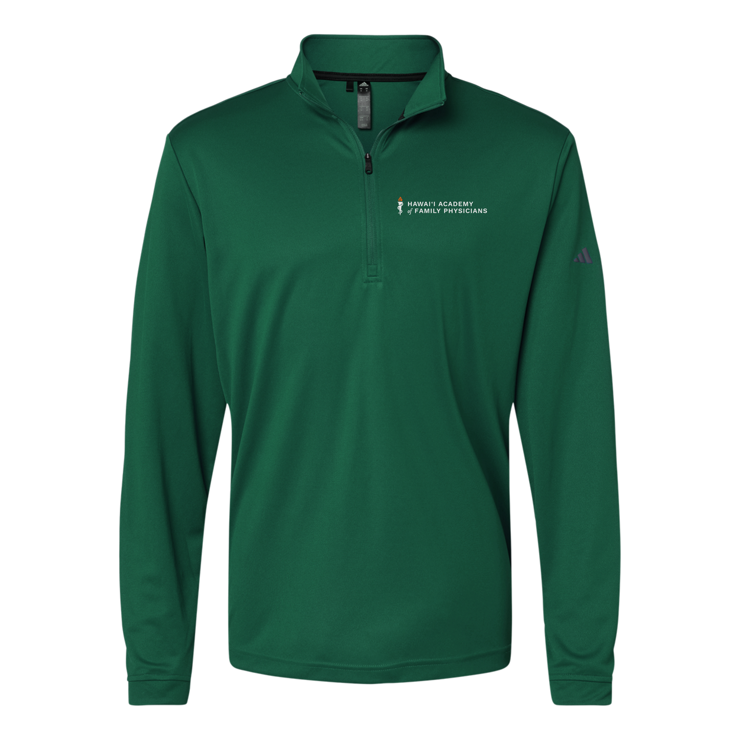 hafp-adidas-quarter-zip-embroidery-leftchest-A401-collegiategreen-flat-front