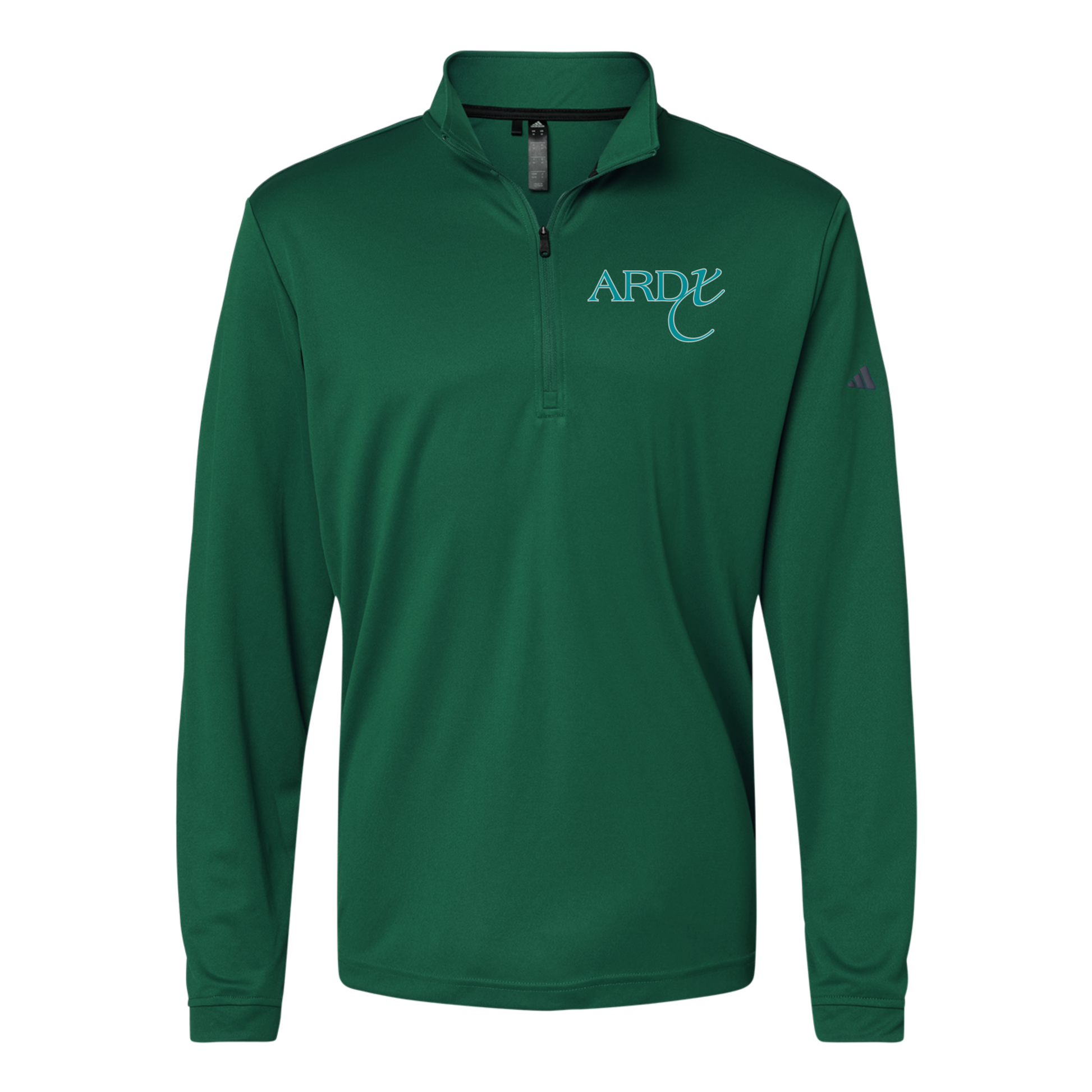 ardx-adidas-quarter-zip-embroidery-leftchest-A401-collegiategreen-flat-front