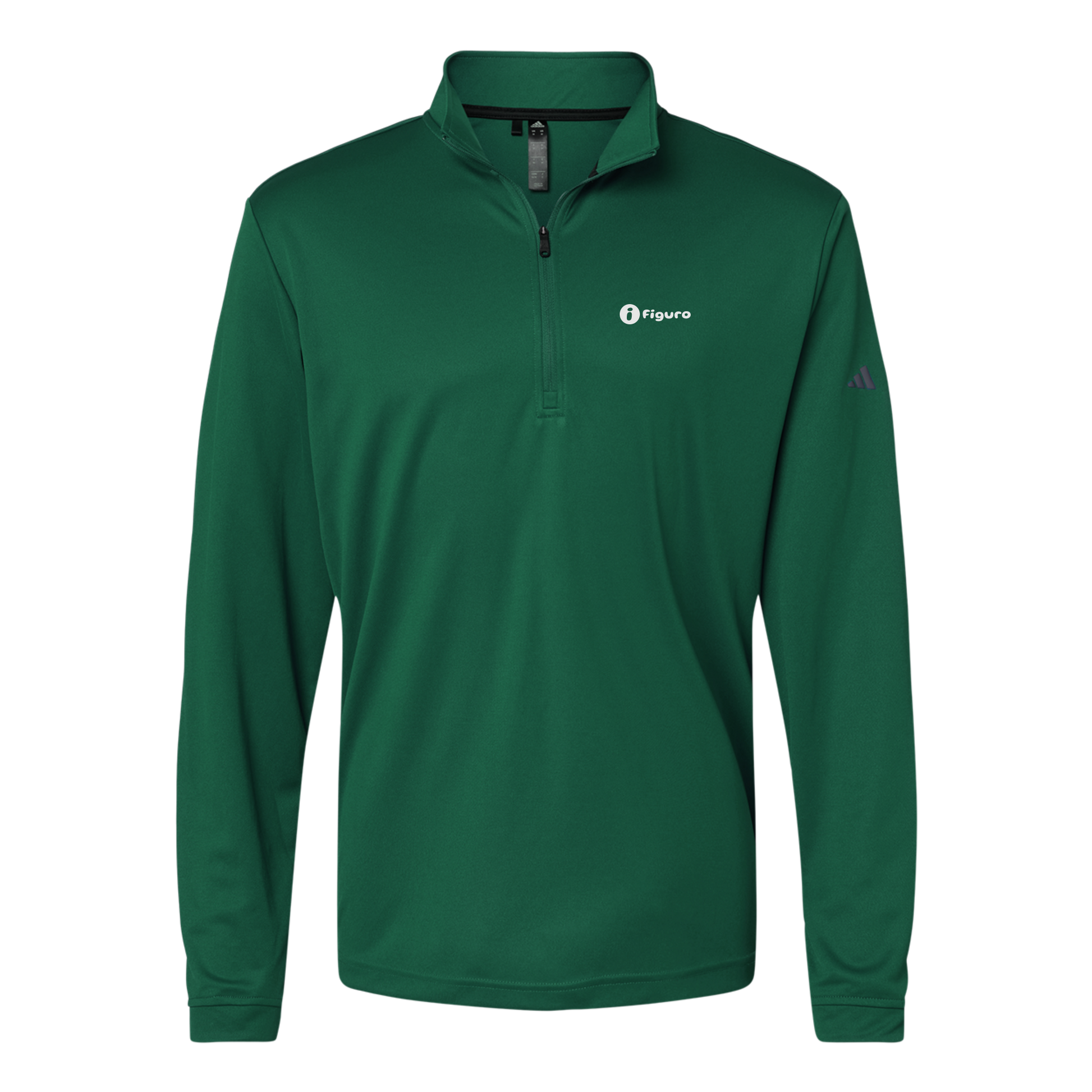 getfiguro-adidas-quarter-zip-embroidery-leftchest-A401-collegiategreen-flat-front