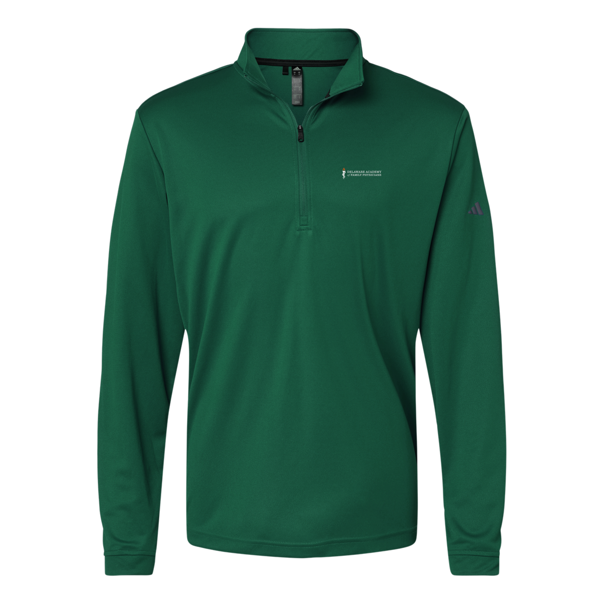 delfamdoc-adidas-quarter-zip-embroidery-leftchest-A401-collegiategreen-flat-front