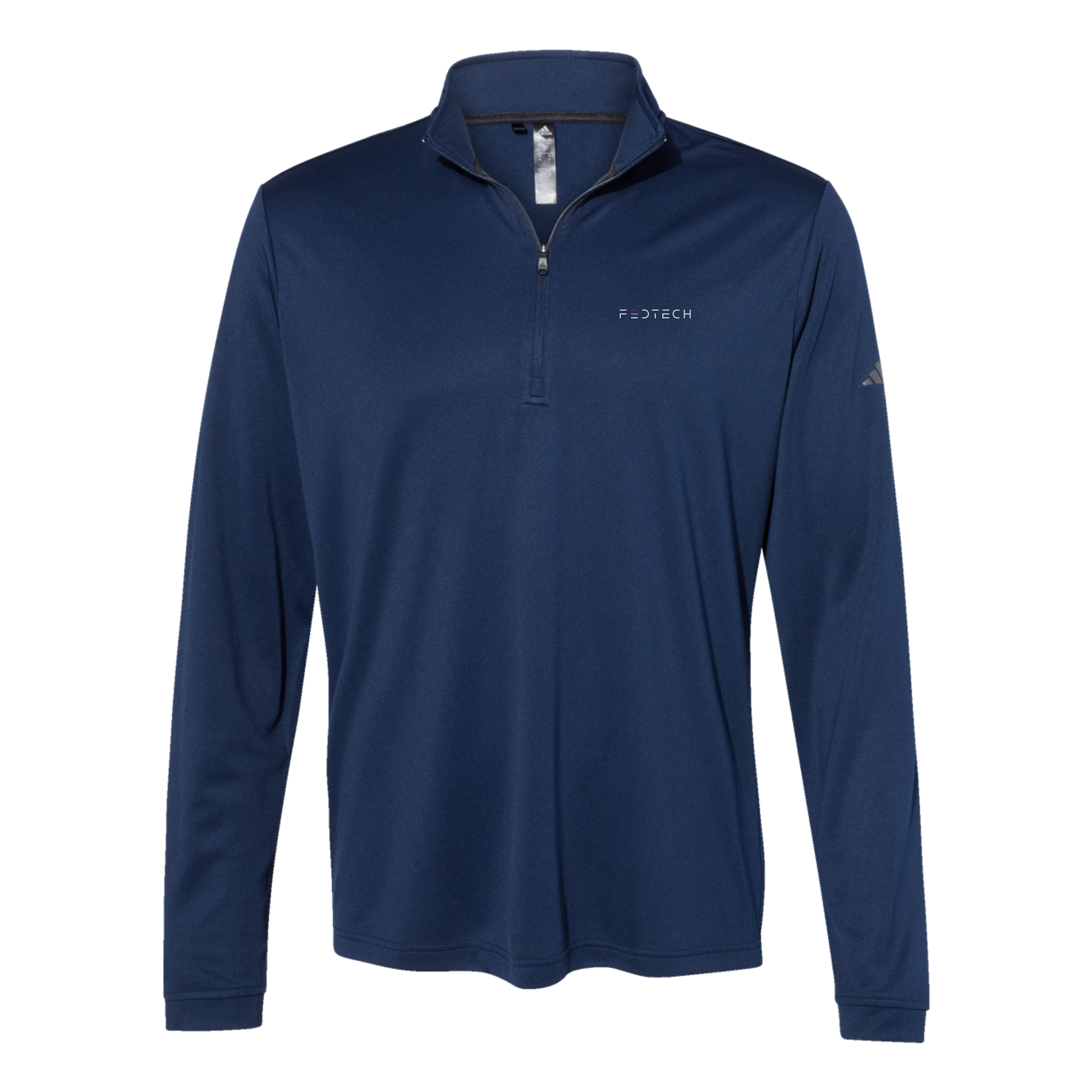 fedtech-adidas-quarter-zip-embroidery-leftchest-A401-collegiatenavy-flat-front