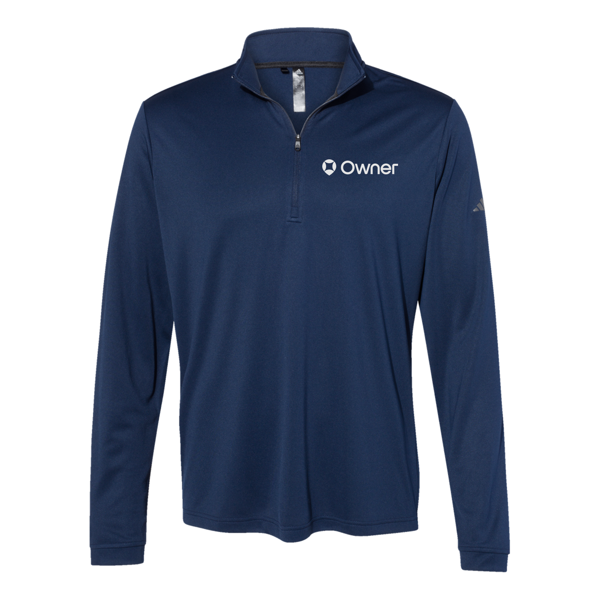 owner-adidas-quarter-zip-embroidery-leftchest-A401-collegiatenavy-flat-front