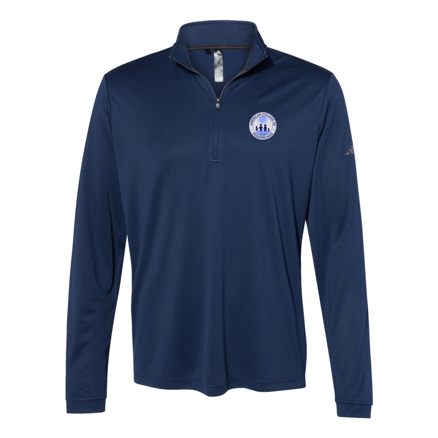 acpeds-adidas-quarter-zip-embroidery-leftchest-A401-collegiatenavy-flat-front
