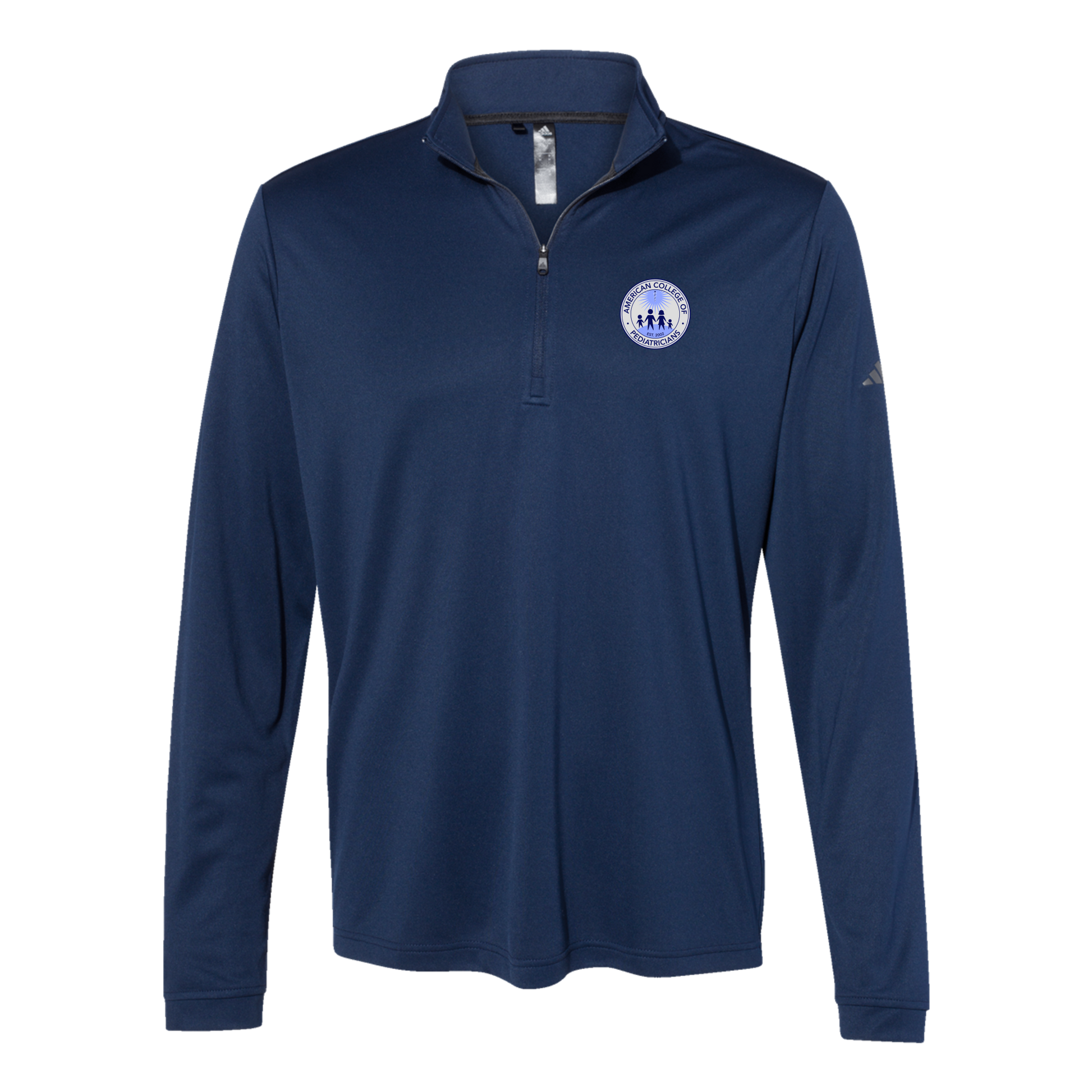 acpeds-adidas-quarter-zip-embroidery-leftchest-A401-collegiatenavy-flat-front