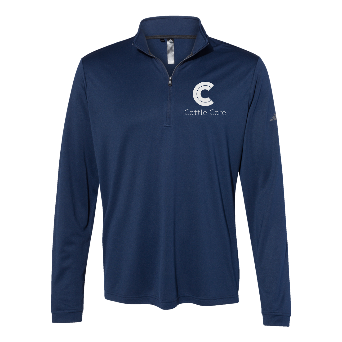 cattle-care-adidas-quarter-zip-embroidery-leftchest-A401-collegiatenavy-flat-front