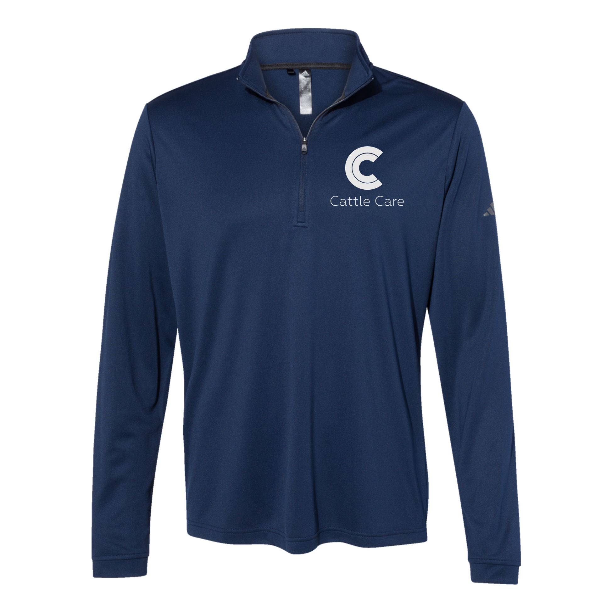 cattle-care-adidas-quarter-zip-embroidery-leftchest-A401-collegiatenavy-flat-front