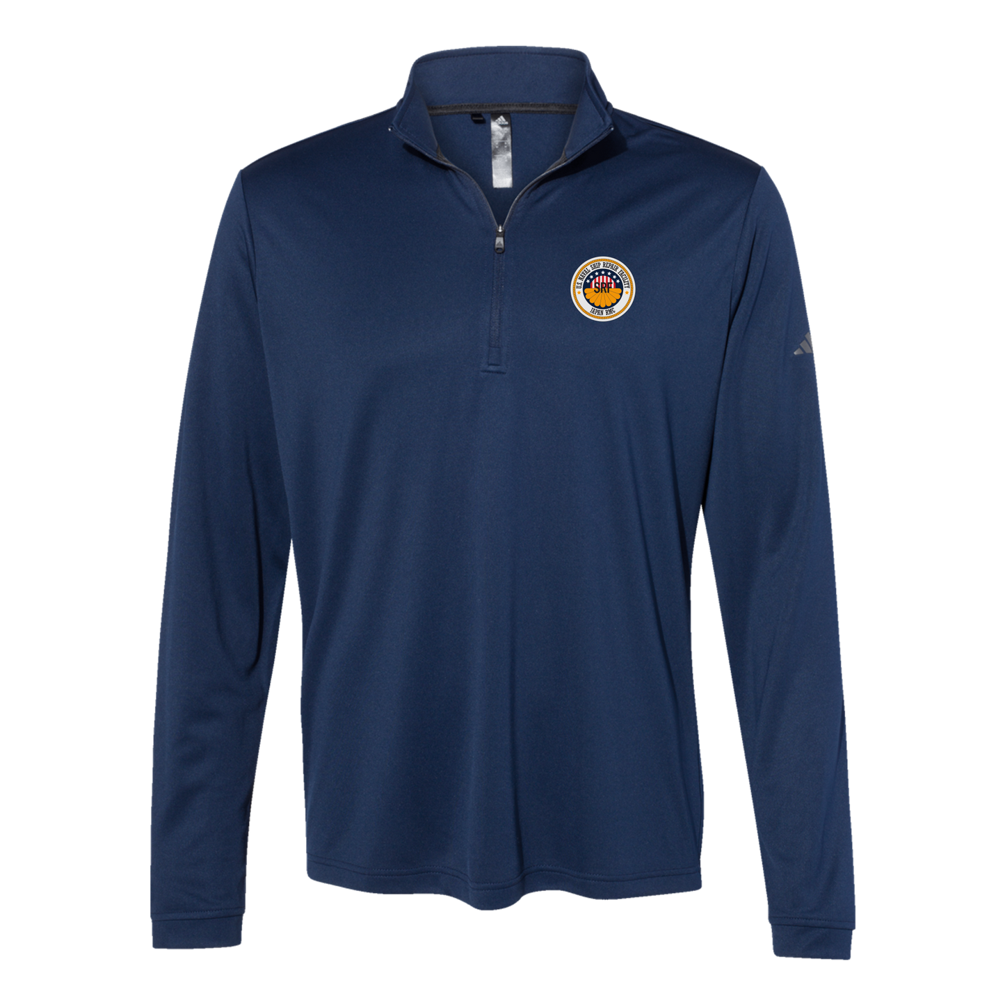 srf-jrmc-adidas-quarter-zip-embroidery-leftchest-A401-collegiatenavy-flat-front