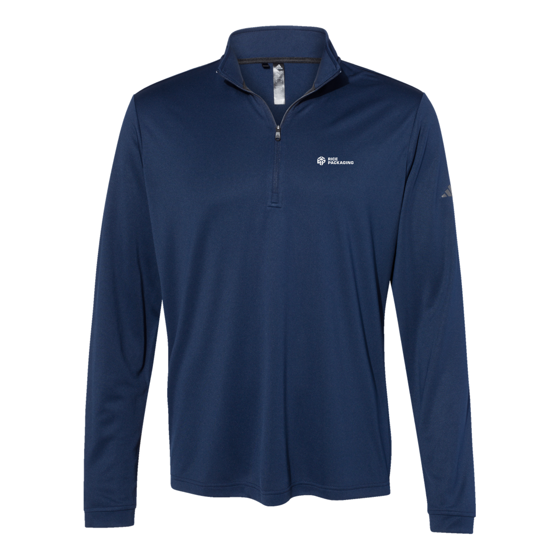 ricepackaging-adidas-quarter-zip-embroidery-leftchest-A401-collegiatenavy-flat-front