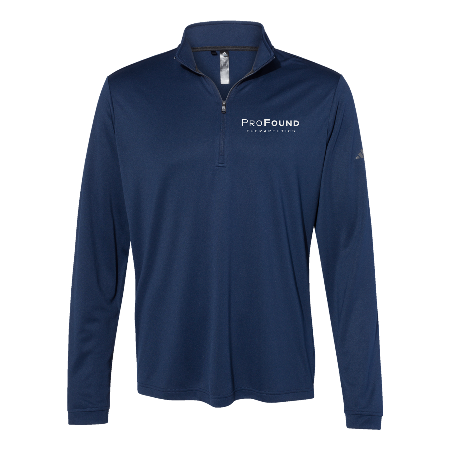 profoundtx-adidas-quarter-zip-embroidery-leftchest-A401-collegiatenavy-flat-front