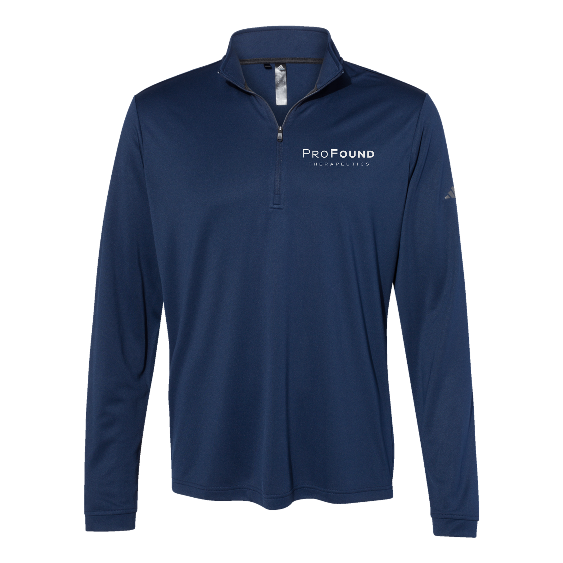 profoundtx-adidas-quarter-zip-embroidery-leftchest-A401-collegiatenavy-flat-front