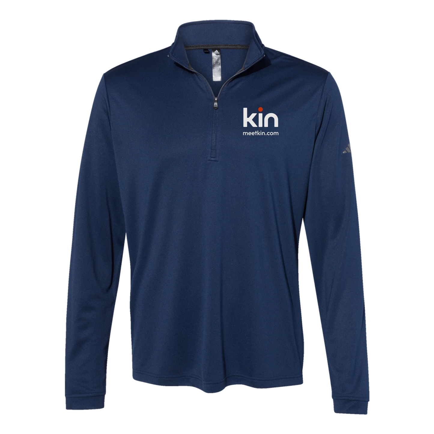 kin-adidas-quarter-zip-embroidery-leftchest-A401-collegiatenavy-flat-front