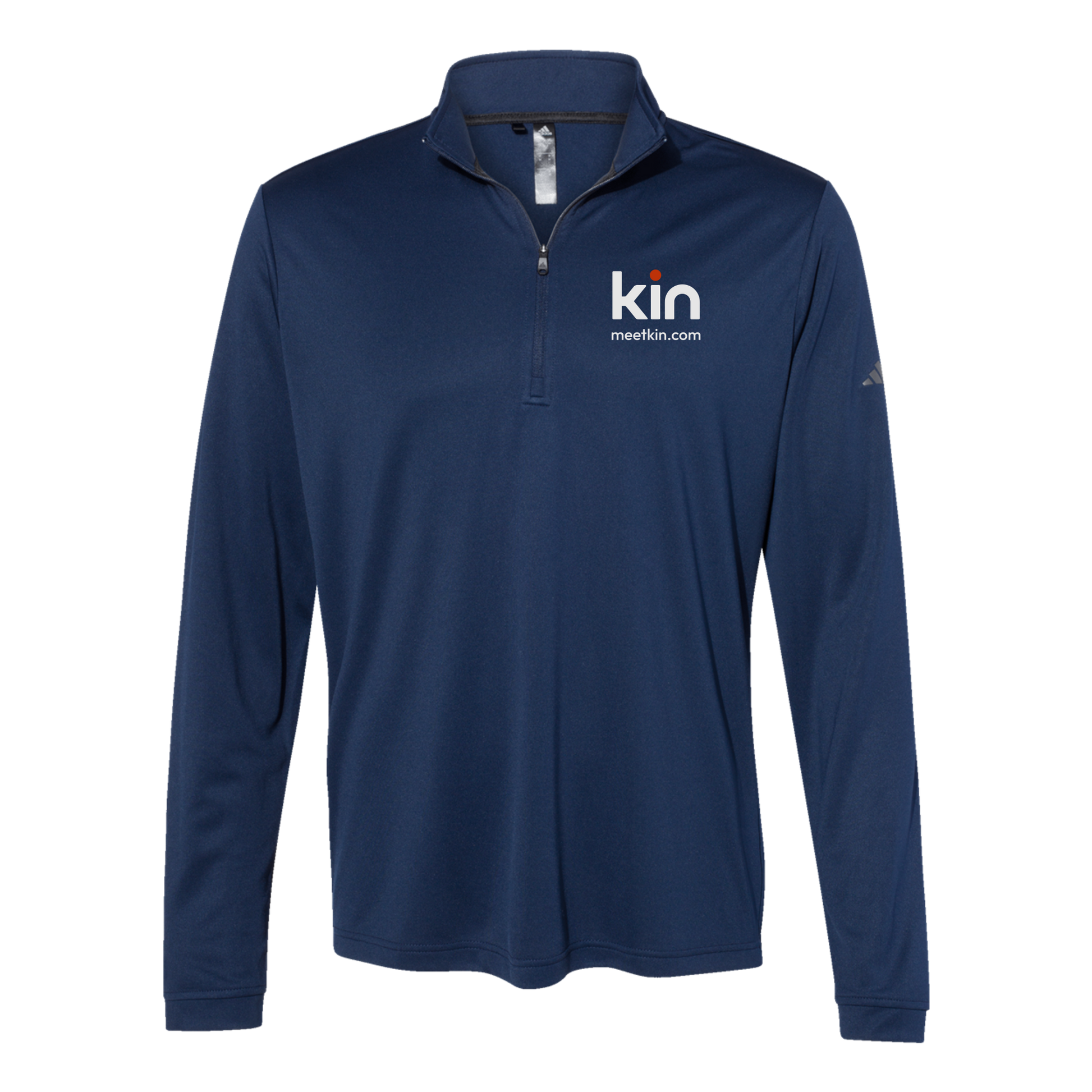 kin-adidas-quarter-zip-embroidery-leftchest-A401-collegiatenavy-flat-front