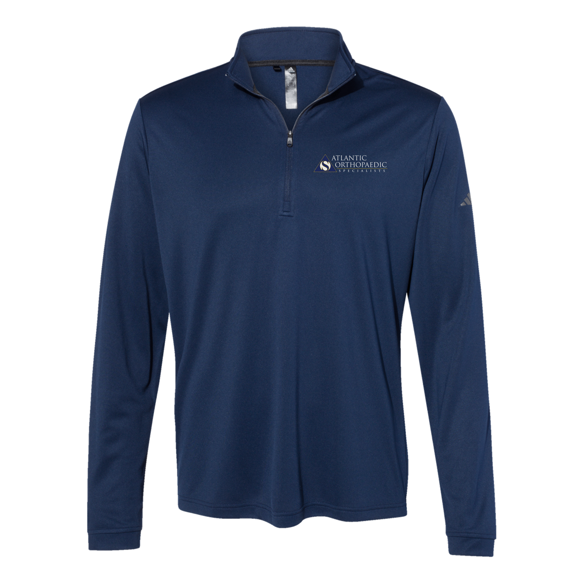 atlanticortho-adidas-quarter-zip-embroidery-leftchest-A401-collegiatenavy-flat-front