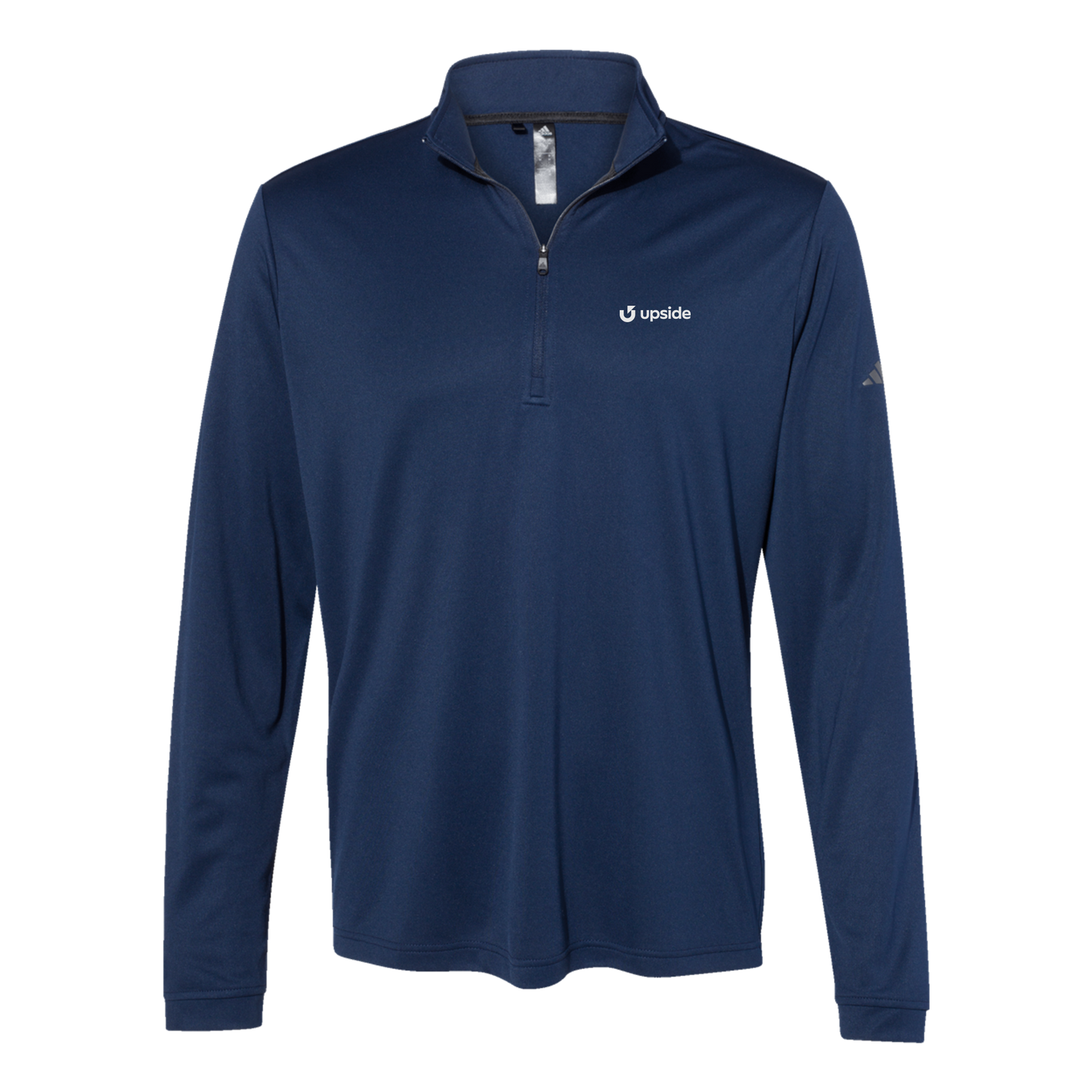 upside-adidas-quarter-zip-embroidery-leftchest-A401-collegiatenavy-flat-front