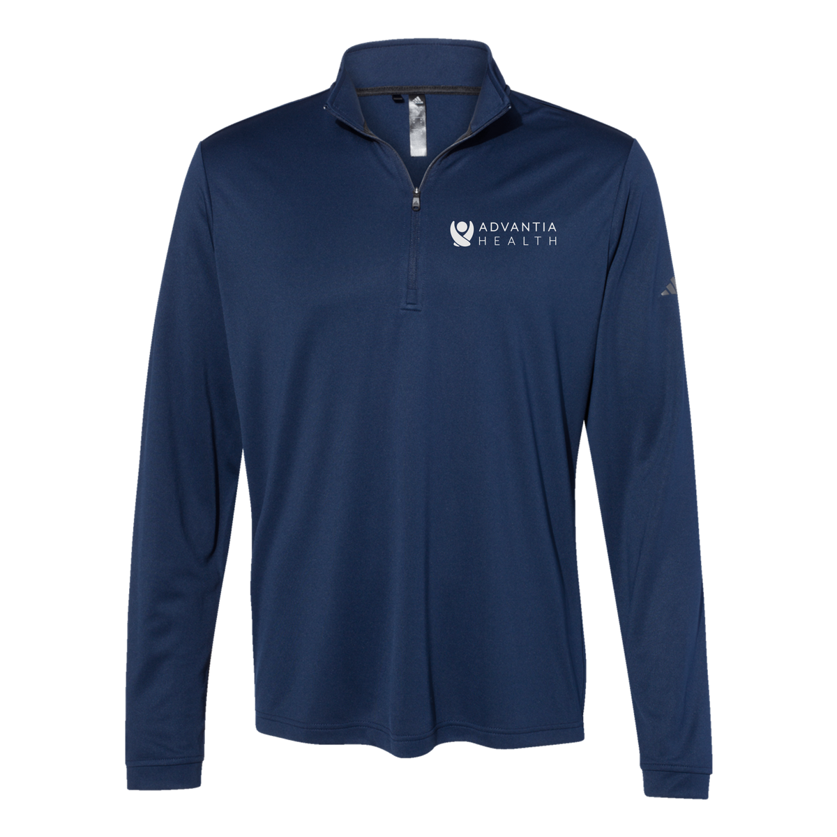 advantiahealth-adidas-quarter-zip-embroidery-leftchest-A401-collegiatenavy-flat-front