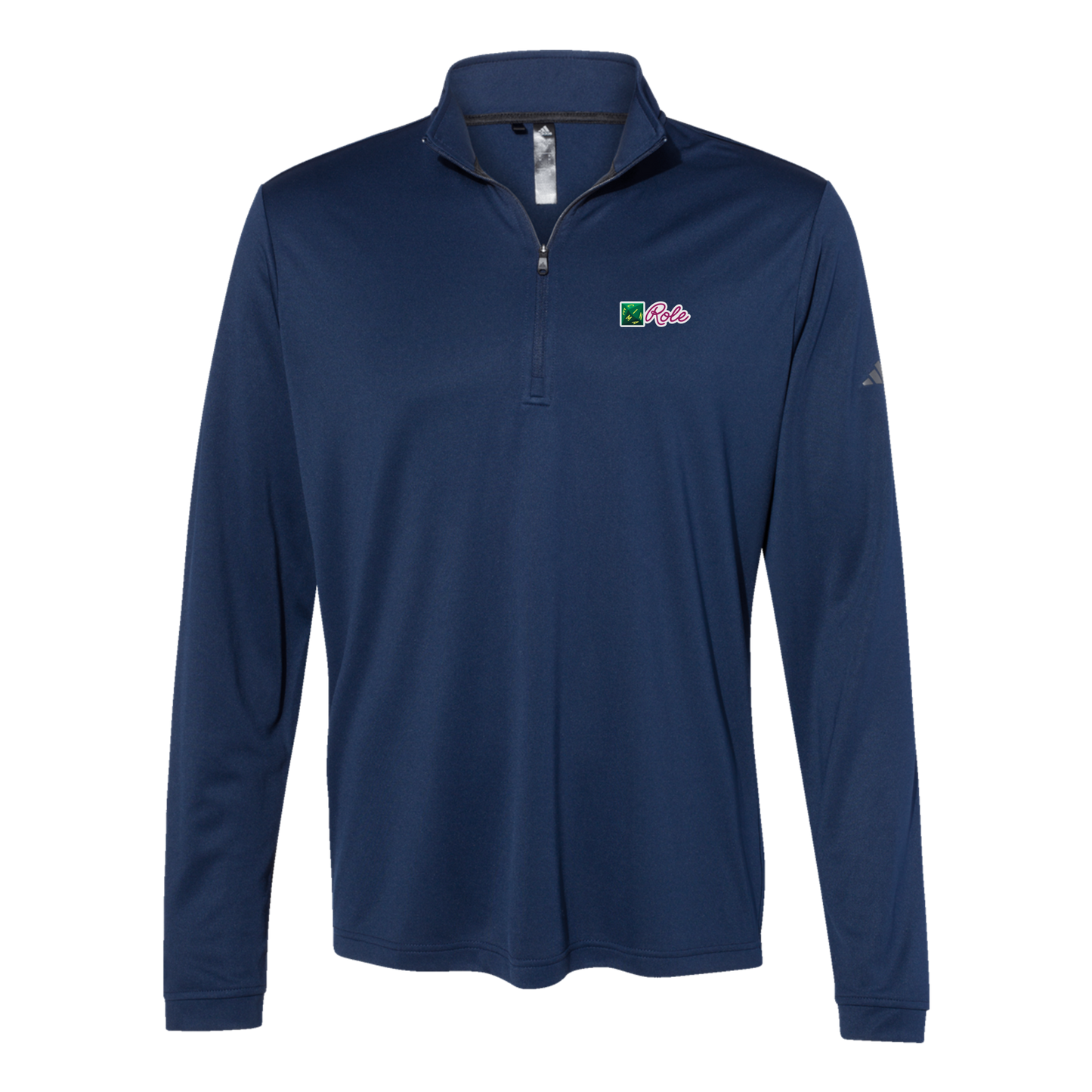cinemarole-adidas-quarter-zip-embroidery-leftchest-A401-collegiatenavy-flat-front
