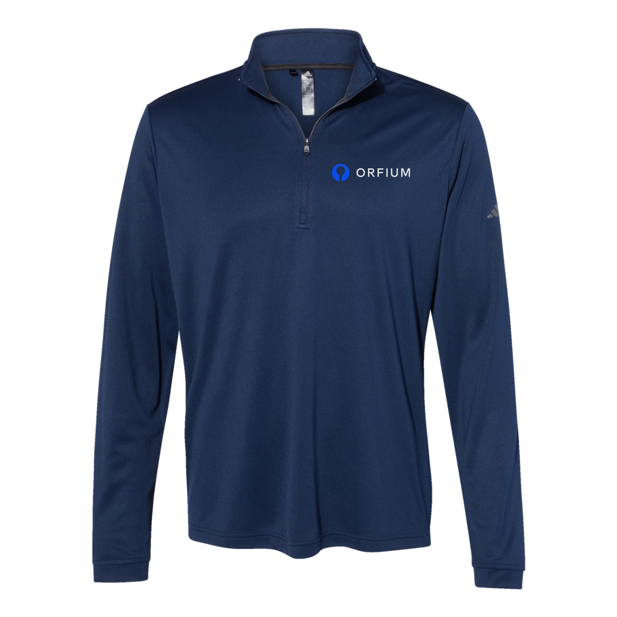 orfium-adidas-quarter-zip-embroidery-leftchest-A401-collegiatenavy-flat-front