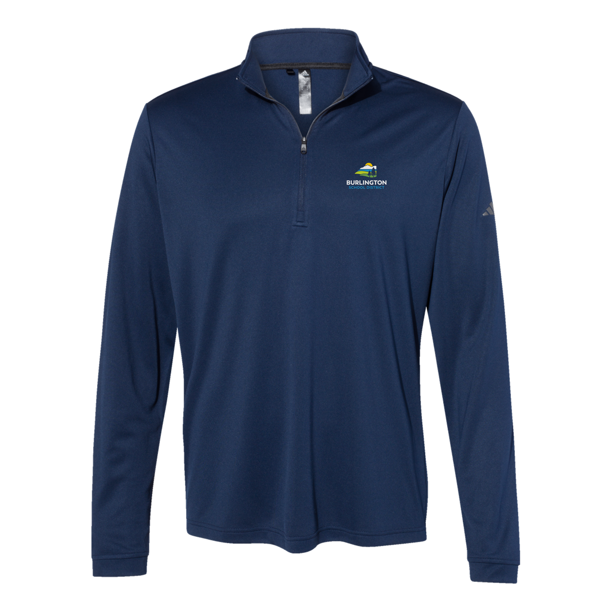 bsdvt-adidas-quarter-zip-embroidery-leftchest-A401-collegiatenavy-flat-front