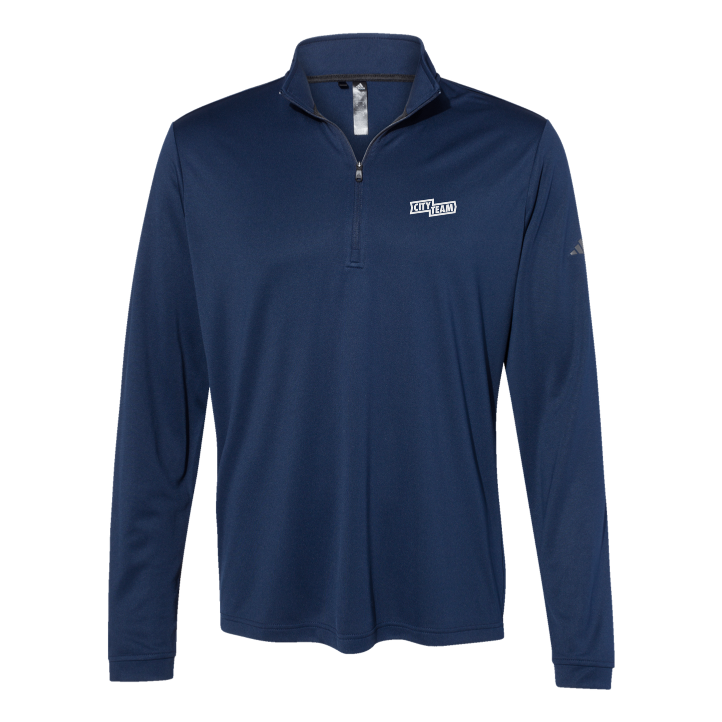 cityteam-adidas-quarter-zip-embroidery-leftchest-A401-collegiatenavy-flat-front