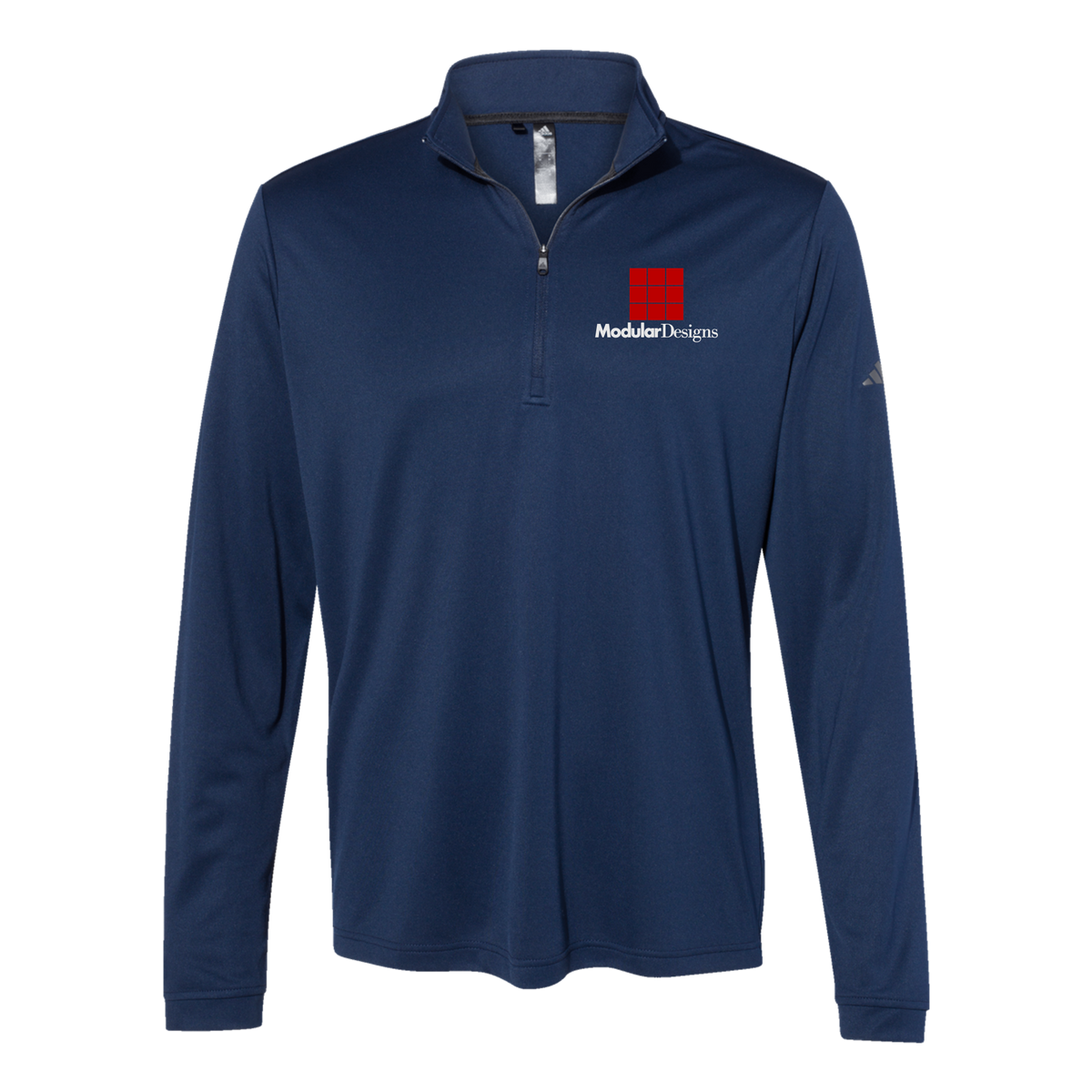 modulardesignsflooring-adidas-quarter-zip-embroidery-leftchest-A401-collegiatenavy-flat-front
