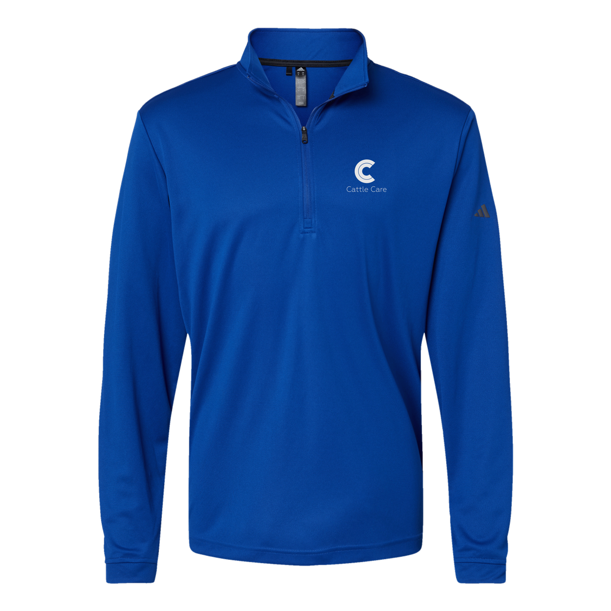 cattle-care-adidas-quarter-zip-embroidery-leftchest-A401-collegiateroyal-flat-front