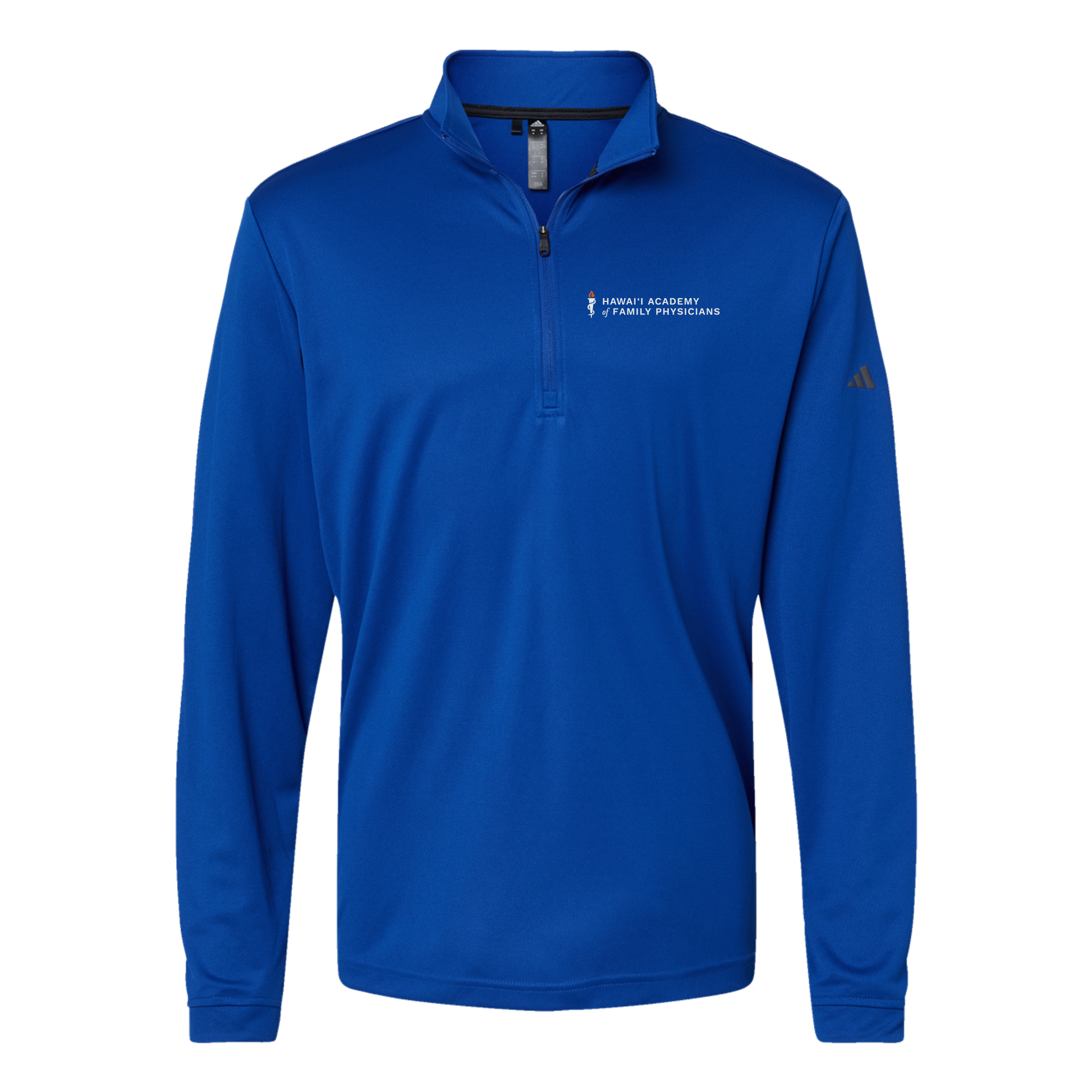 hafp-adidas-quarter-zip-embroidery-leftchest-A401-collegiateroyal-flat-front