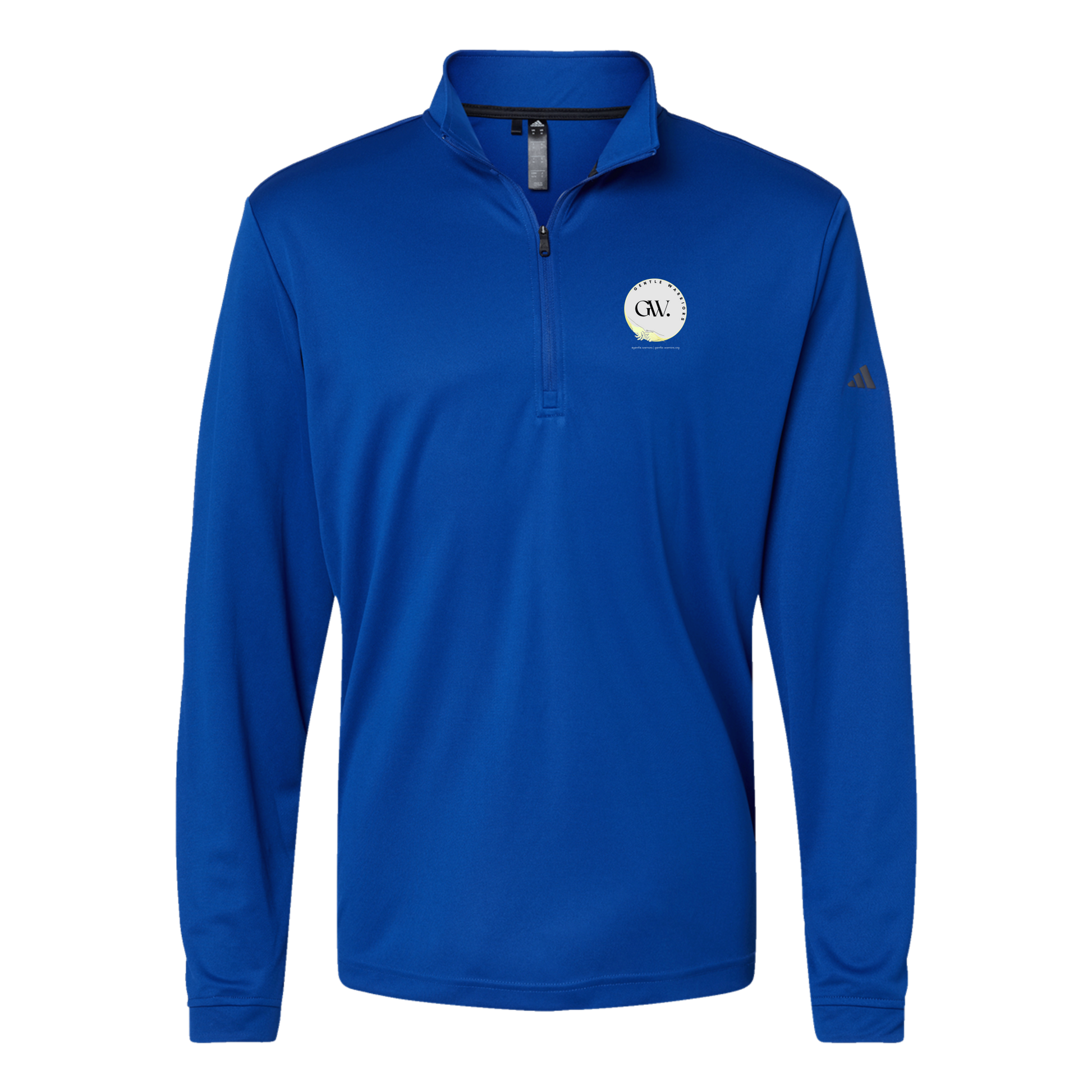 gentle-warriors-adidas-quarter-zip-embroidery-leftchest-A401-collegiateroyal-flat-front