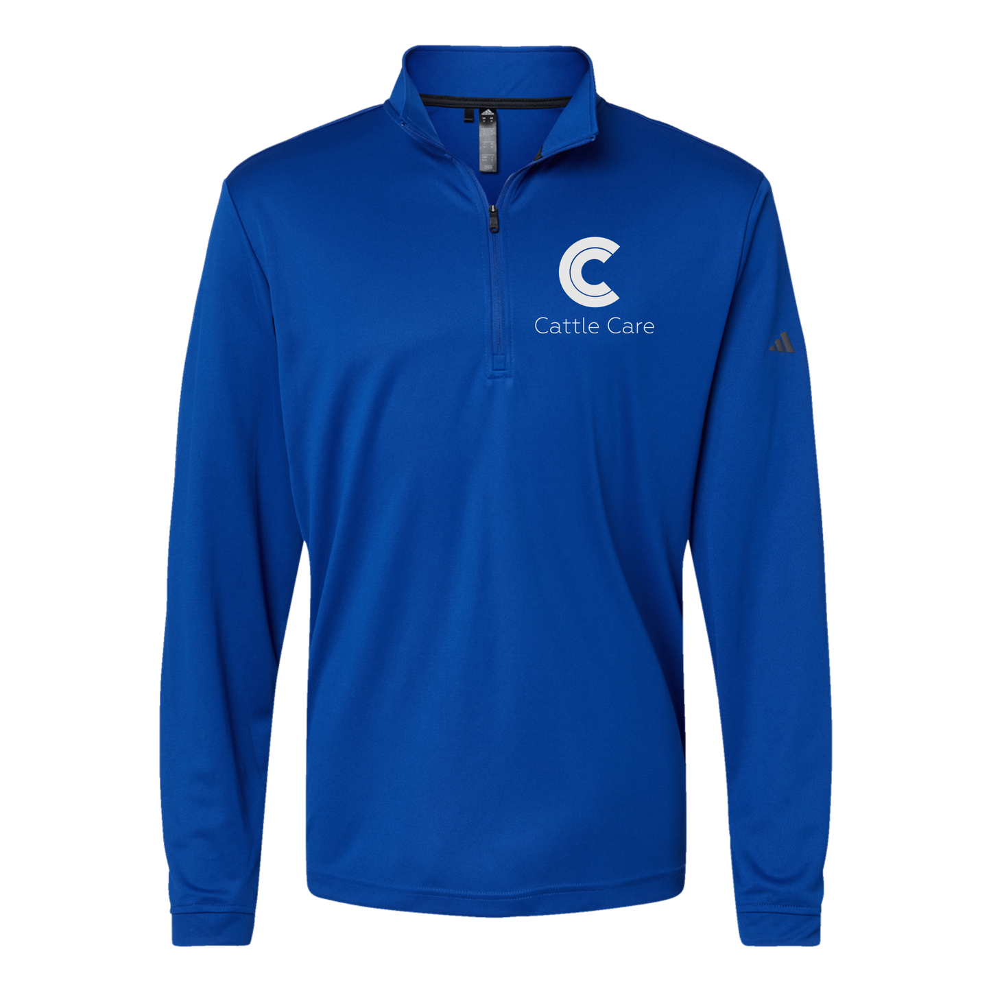 cattle-care-adidas-quarter-zip-embroidery-leftchest-A401-collegiateroyal-flat-front