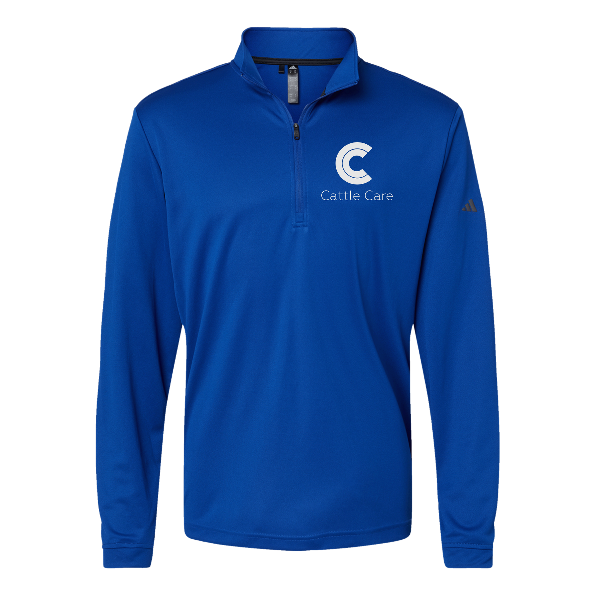cattle-care-adidas-quarter-zip-embroidery-leftchest-A401-collegiateroyal-flat-front