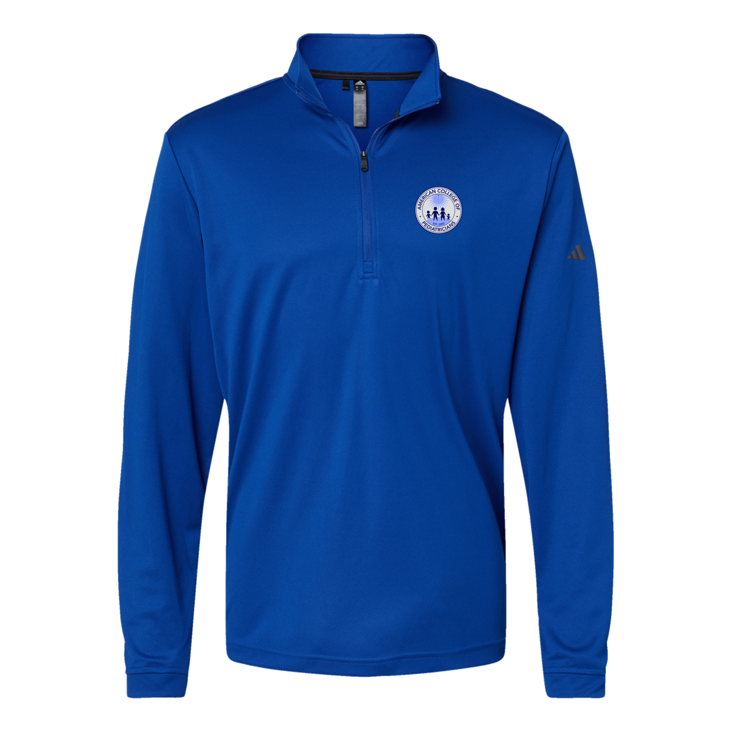 acpeds-adidas-quarter-zip-embroidery-leftchest-A401-collegiateroyal-flat-front