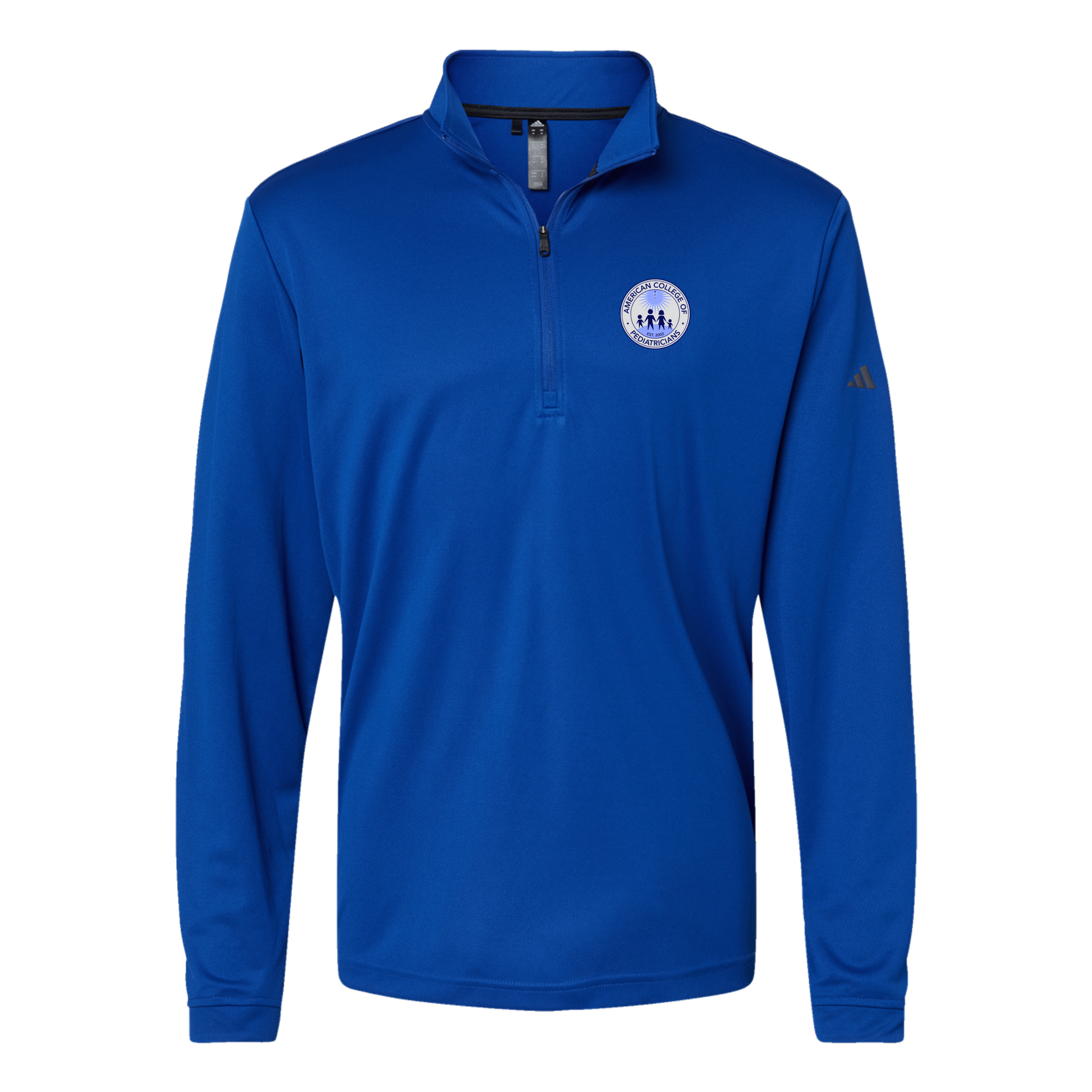 acpeds-adidas-quarter-zip-embroidery-leftchest-A401-collegiateroyal-flat-front