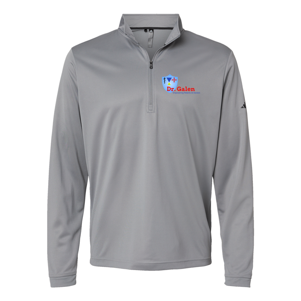 drgalen-adidas-quarter-zip-embroidery-leftchest-A401-greythree-flat-front