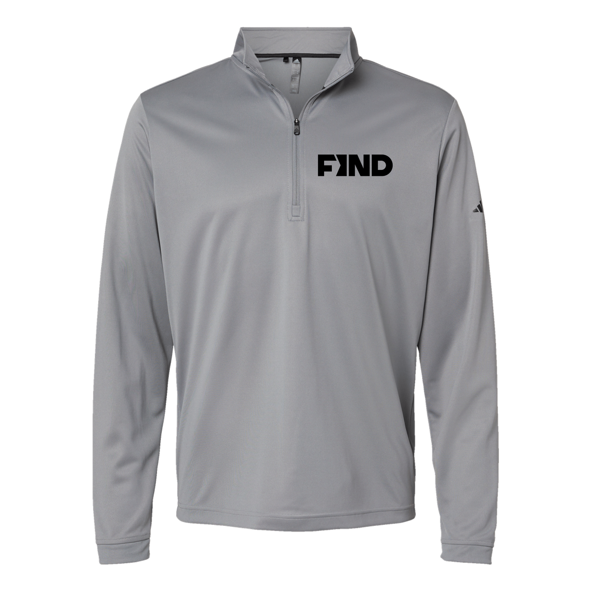 findrealestate-adidas-quarter-zip-embroidery-leftchest-A401-greythree-flat-front