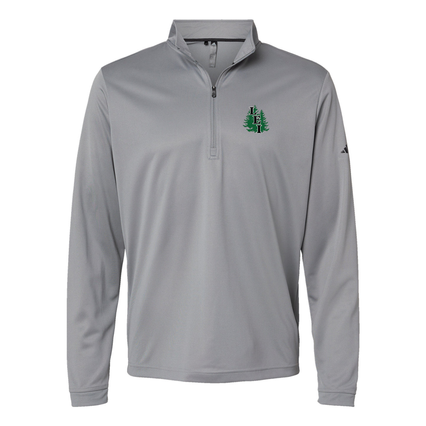 leisite-adidas-quarter-zip-embroidery-leftchest-A401-greythree-flat-front