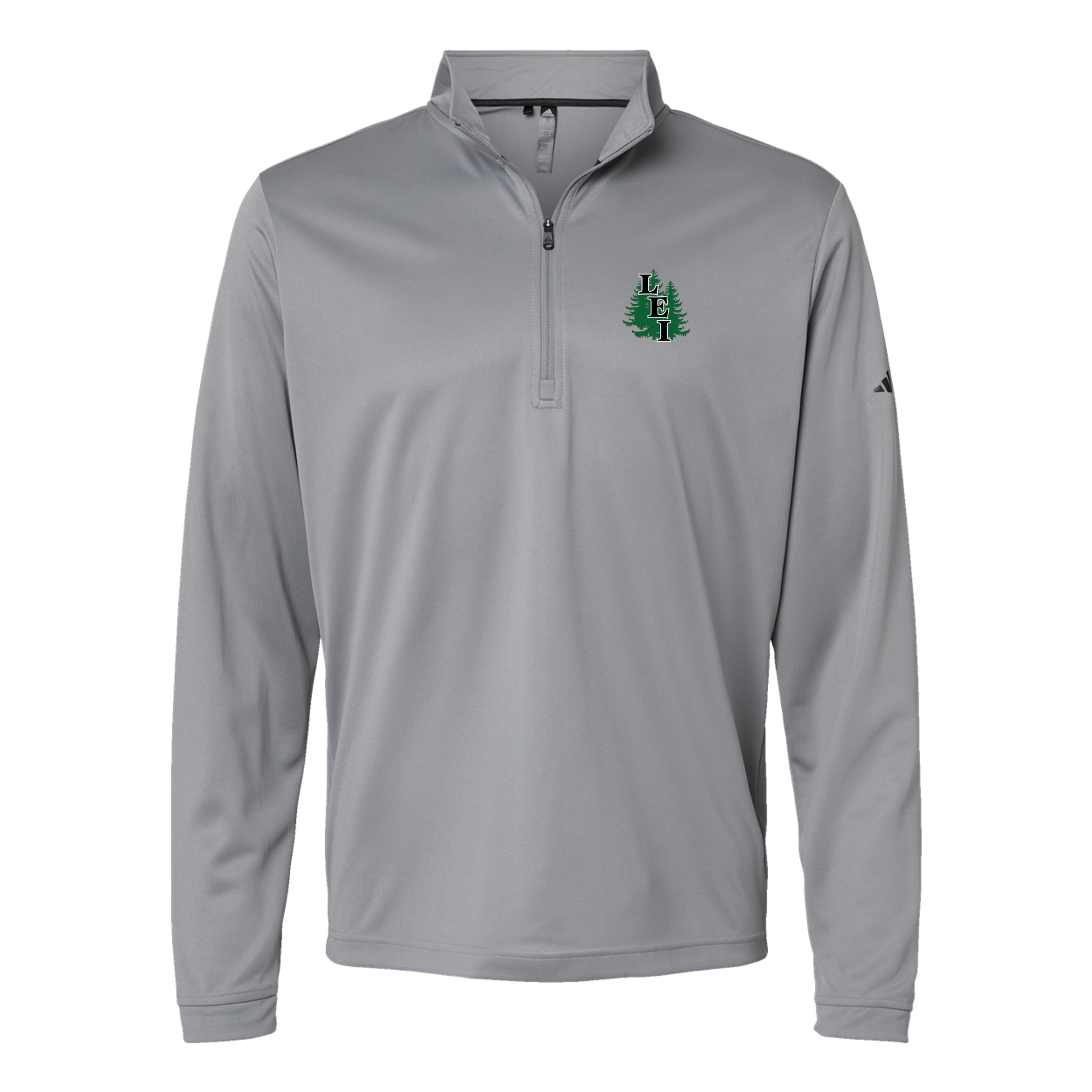 leisite-adidas-quarter-zip-embroidery-leftchest-A401-greythree-flat-front