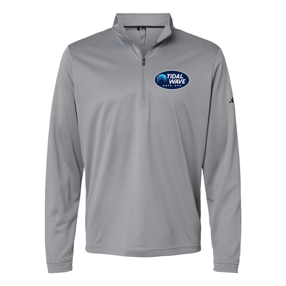 tidalwaveautospa-adidas-quarter-zip-embroidery-leftchest-A401-greythree-flat-front