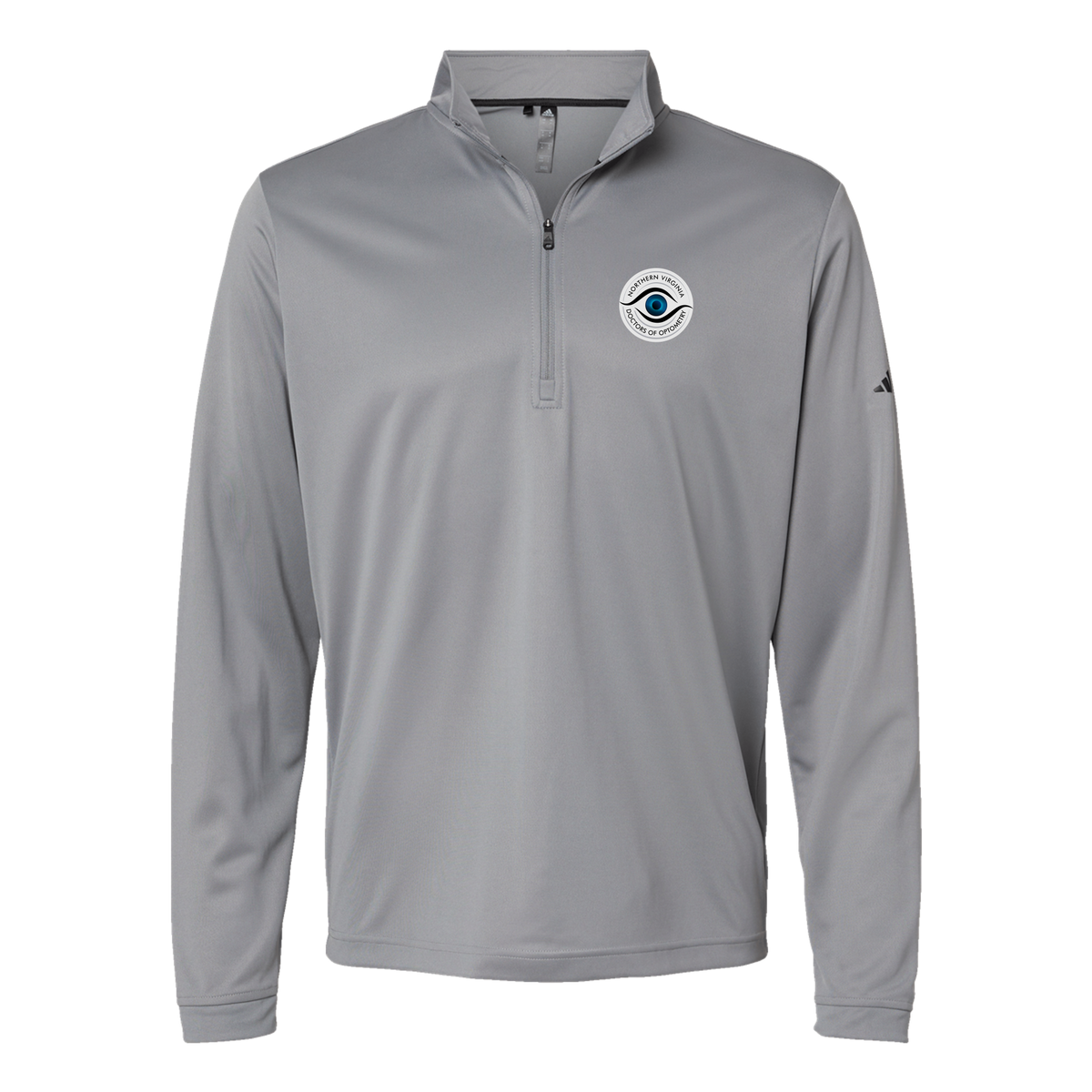 novaeyedocs-adidas-quarter-zip-embroidery-leftchest-A401-greythree-flat-front