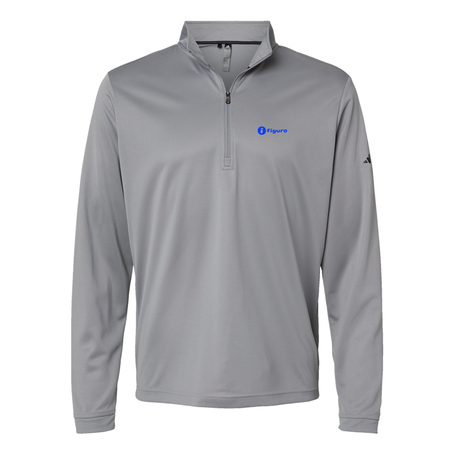 getfiguro-adidas-quarter-zip-embroidery-leftchest-A401-greythree-flat-front