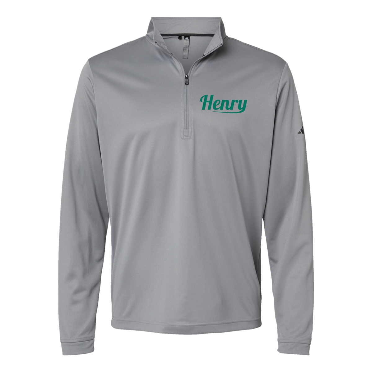 henrymeds-adidas-quarter-zip-embroidery-leftchest-A401-greythree-flat-front