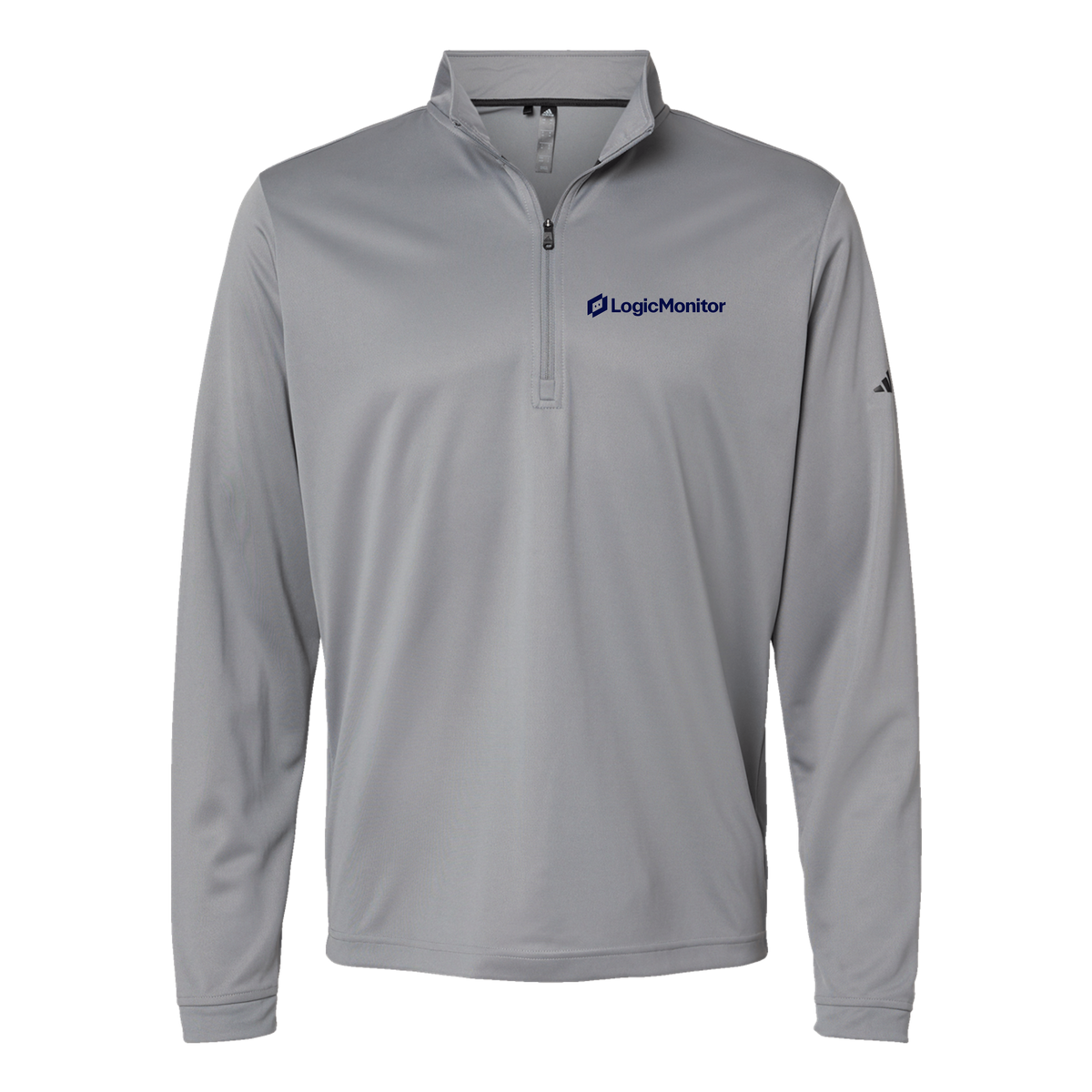 logicmonitor-adidas-quarter-zip-embroidery-leftchest-A401-greythree-flat-front