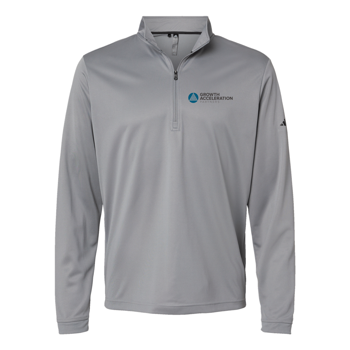 growthaccelerationpartners-adidas-quarter-zip-embroidery-leftchest-A401-greythree-flat-front