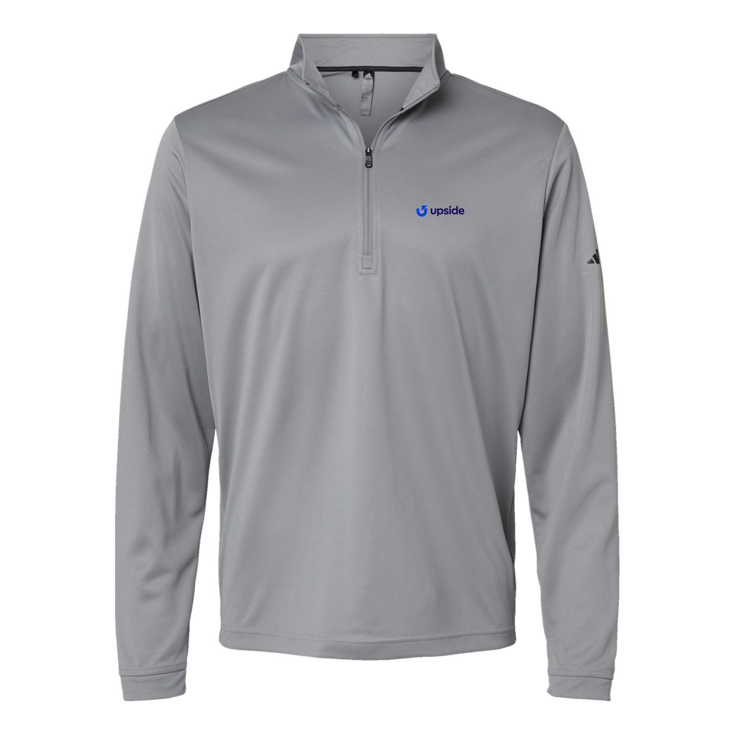 upside-adidas-quarter-zip-embroidery-leftchest-A401-greythree-flat-front