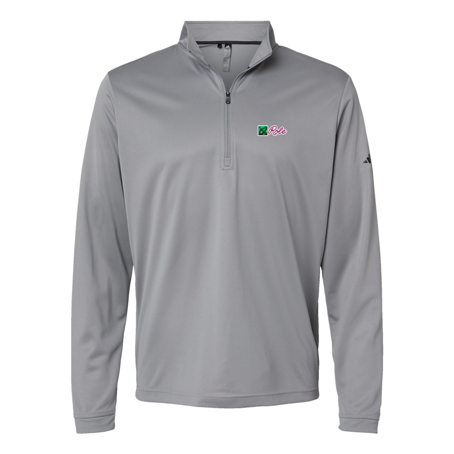 cinemarole-adidas-quarter-zip-embroidery-leftchest-A401-greythree-flat-front