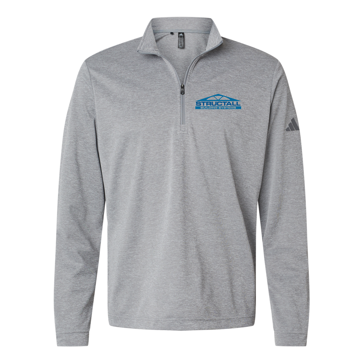 structall-adidas-quarter-zip-embroidery-leftchest-A401-greythreemelange-flat-front