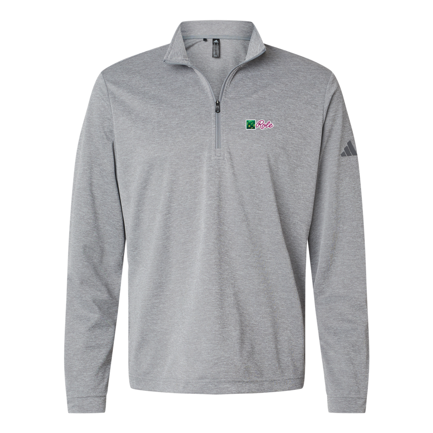 cinemarole-adidas-quarter-zip-embroidery-leftchest-A401-greythreemelange-flat-front