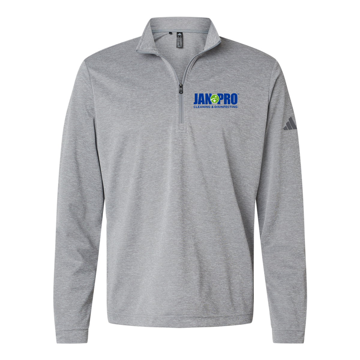 jan-pro-adidas-quarter-zip-embroidery-leftchest-A401-greythreemelange-flat-front