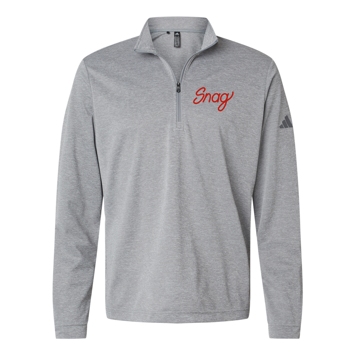 snagdelivery-adidas-quarter-zip-embroidery-leftchest-A401-greythreemelange-flat-front