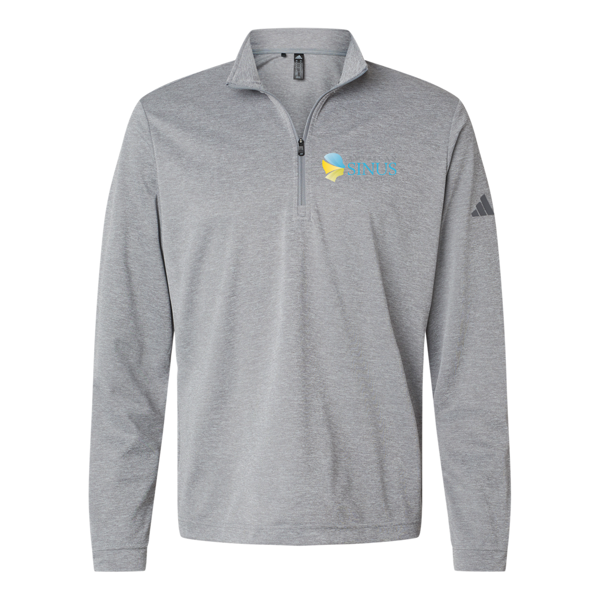 americansinus-adidas-quarter-zip-embroidery-leftchest-A401-greythreemelange-flat-front