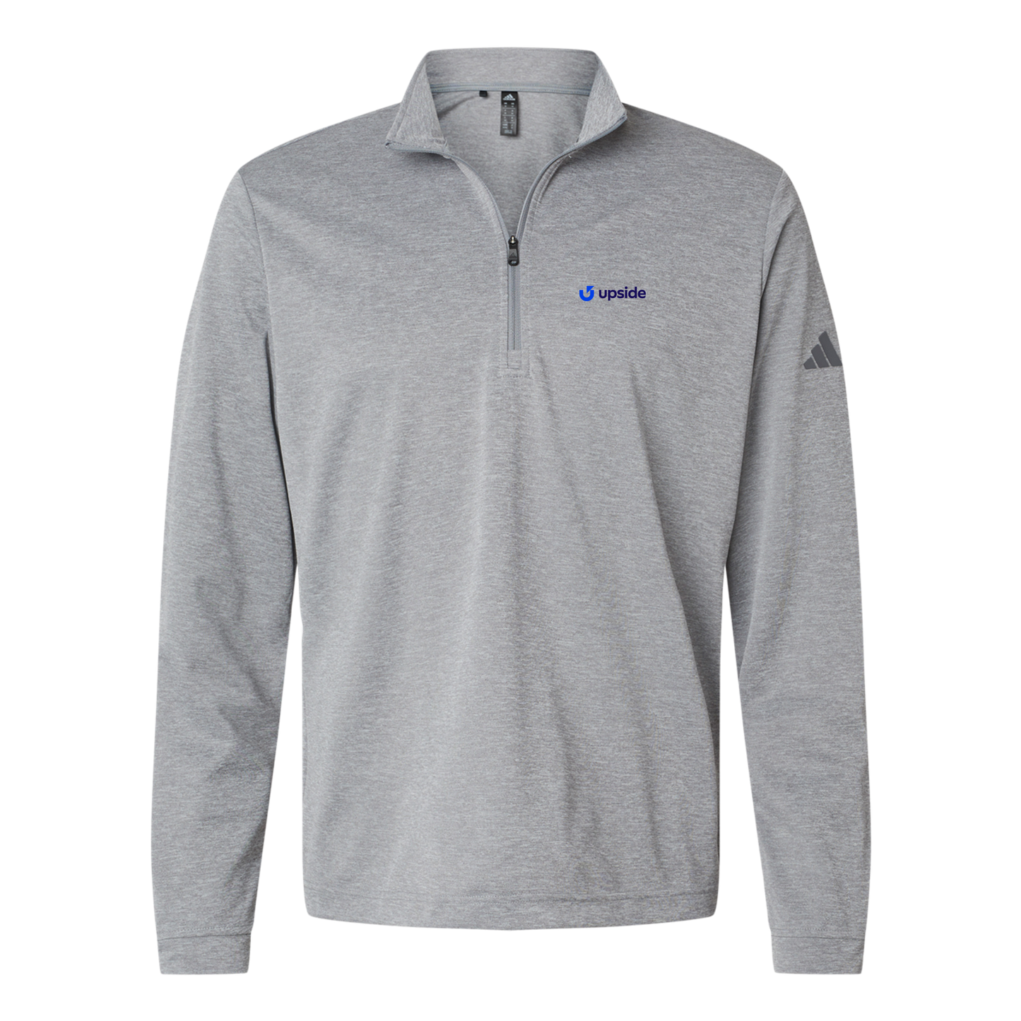 upside-adidas-quarter-zip-embroidery-leftchest-A401-greythreemelange-flat-front