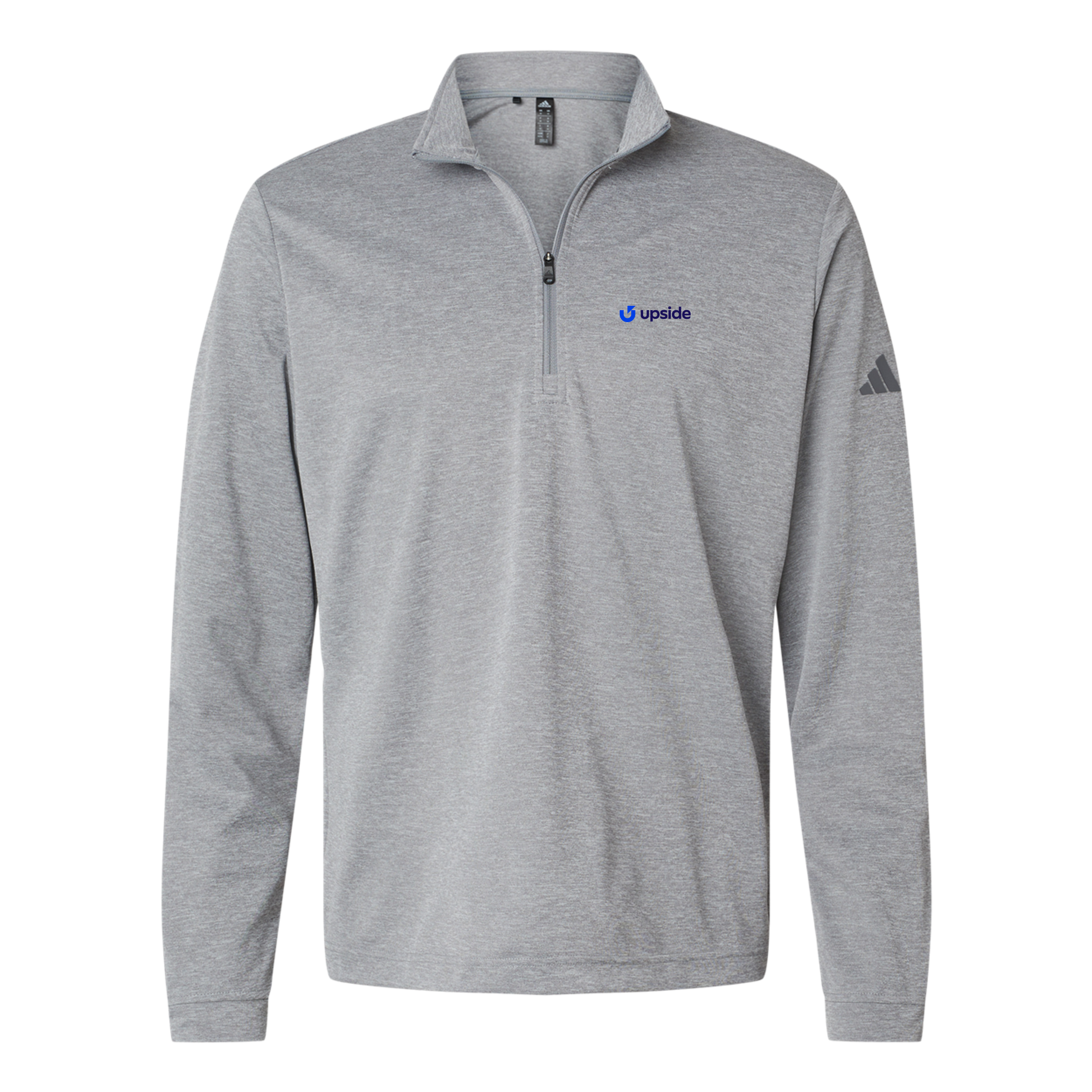 upside-adidas-quarter-zip-embroidery-leftchest-A401-greythreemelange-flat-front